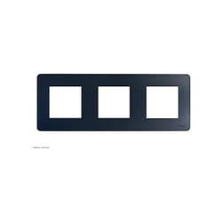 Schneider Electric - Plaque Schneider Unica Studio 3 Postes Finition: Anthracite