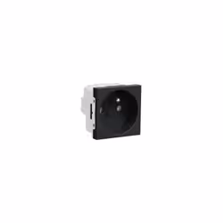 Prise 2P+T 16A FR 90° anthracite meca seul (sans support ni plaque) bornes vis Unica Unica - prise 2P+T - FR - 90° - vis - An ...