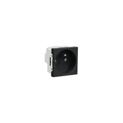 Schneider Electric - Prise 2P+T 16A fr 90° anthracite meca seul (sans support ni plaque) bornes vis Unica