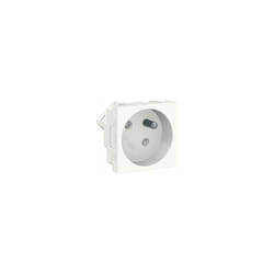 Schneider Electric - prise de courant - goulotte - 2p+t - 45d - bornes auto - blanc nu304918t