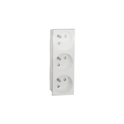 Schneider Electric - schneider unica prise triple 2P+T raccord rapide mécanisme blanc - NU307918