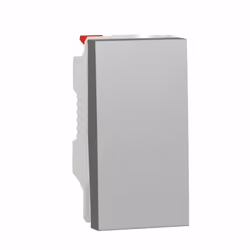 Schneider Nouveaux mécanismes électriques Unica SCHNEIDER NU310130 Interrupteur aluminium 1 module SCHNEIDER NU310130 Après d ...