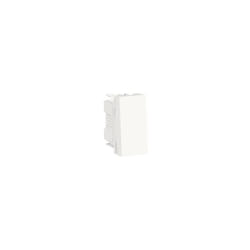Schneider Electric - bouton poussoir - 1 module - no/nf - 10a - bornes auto - blanc - schneider unica nu313618