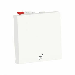 Schneider NU320618C bouton poussoir symbole cloche polaire 2 modules