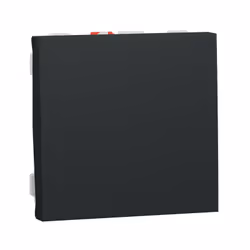 Unica - bouton-poussoir NO - 10A - connexion rapide - 2 modules - Anthracite - mécanisme seul