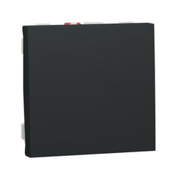 Unica - bouton-poussoir NO - 10A - connex rapid - 2 mod - Anthracite - méca seul (NU320654)