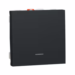 Unica - poussoir lumineux (localisation) - 10A - 250Vca - 2 modules - Anthracite - mécanisme seul