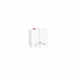 commande volet roulant - poussoir - stop - 10a - 2 modules - blanc - schneider electric nu323718