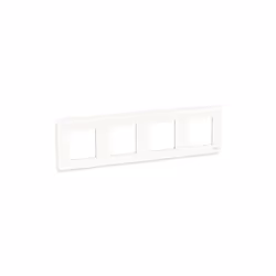 SCHNEIDER Unica Pro plaque de finition 4 postes blanc - NU400818 Cette plaque de finition pour interrupteurs et prises 4 post ...