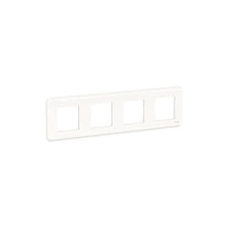Schneider unica pro plaque de finition 4 postes blanc - NU400818