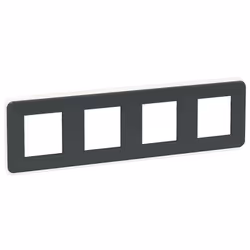 Unica Pro - plaque de finition - Anthracite - 4 postes - SCH NU400854