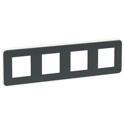 Unica Pro - plaque de finition - Anthracite - 4 postes (NU400854)