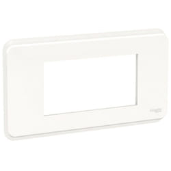 Unica Pro - plaque de finition - Blanc - 4 modules (NU411418)