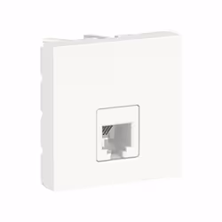 Schneider Nouveaux mécanismes électriques Unica SCHNEIDER NU349718 Prise téléphonique RJ12 2 modules polaires SCHNEIDER NU349 ...