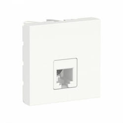 Prise téléphonique RJ12 2 modules polaires schneider NU349718