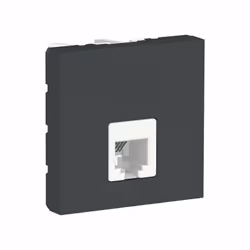 Mécanismes électriques Schneider New Unica SCHNEIDER NU349754 Prise téléphonique RJ12 2 modules anthracite SCHNEIDER NU349754 ...