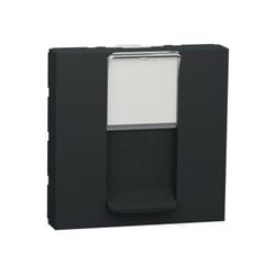 Schneider Electric - Unica - prise RJ45 simple - cat 6 ftp - 2 mod - Anthracite - méca seul (NU341954)