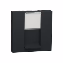 Unica - prise de communication RJ45 simple - cat. 6A blindé STP FTP - 2 modules - Anthracite - mécanisme seul