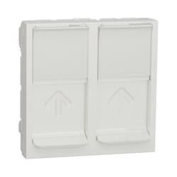 Unica - prise pour 2 RJ45 S-One - 2 mod - Blanc - méca seul (NU942018)
