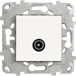 Prise TV simple blanc Unica La gamme d'appareillages Unica est une gamme de prises et interrupteurs composables au design car ...