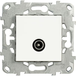 Prise TV simple - Blanc - Unica - Schneider