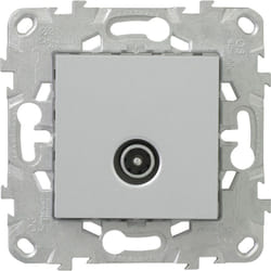 Schneider Electric - Prise tv simple - Aluminium - Unica - Schneider