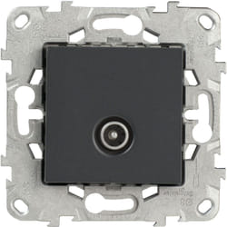 Schneider Electric - Prise tv simple - Anthracite - Unica - Schneider