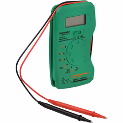 Caractéristiques du multimètre de poche Cat III (300V) - Schneider : Modèle : multimètre de poche Plage de tension continue : ...