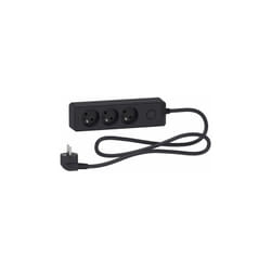 Schneider Electric - Bloc multiprises 3 Prises 2P+T (câble 1,5m) - Anthracite - Schneider