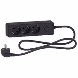 Schneider Electric Unica ST9431B, 1,5 m, Intérieure, Type F, Type F, Courbe, Noir