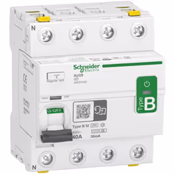 Acti9 iID interrupteur différentiel 4 Pôles 40A 30mA type B SI 400V SCHNEIDER A9Z61440 nombre de pôles - 4 calibre/courant no ...
