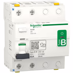 Acti9 iID interrupteur différentiel 2P 40A 30mA type B SI 230V SCHNEIDER A9Z61240Acti9 iID interrupteur différentiel iID inst ...