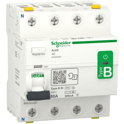Acti9 iID interrupteur différentiel 4 Pôles 80A 300mA type b si 400V schneider A9Z65480