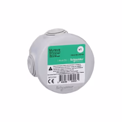 Boite de dérivation ronde Ø 60x40mm grise couvercle 4 entrées embouts étanche IP55 IK07 650° Mureva BOX Mureva BOX - outdoor  ...