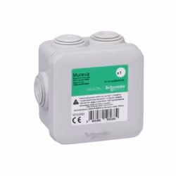 Boite de derivation 65x65x45mm étanche grise couvercle 7 entrées embouts IP55 IK07 650° Mureva BOX Mureva BOX - boite de deri ...