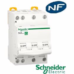 Disjoncteur 3P + N 10A - courbe C - peignable resi9 xp Marque Schneider Réf : R9PF710 Disjoncteur 4X10A - resi9 - XP - peigna ...