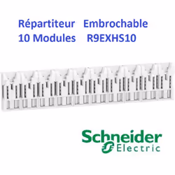 Répartiteur embrochable 10 modules XE Resi9 1P+N 63A - Schneider R9EXHS10 10 modules de 18 mm Marque Schneider Réf : R9EXHS10 ...