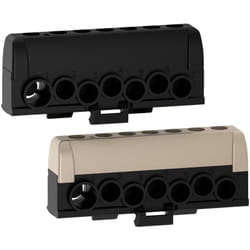 Schneider Electric - Resi9 lot de 2 borniers phase 1 gris 1 noir 6 trous 16² 1 trou 35² schneider R9H13411P