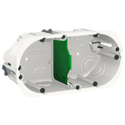 Schneider Electric - IMT35925 multifix - boîte d'encastrement - ø 67MM - prof 50MM - 2 postes entraxe 71 mm