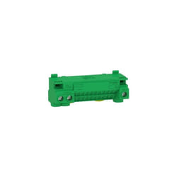 Schneider Electric - bornier de terre 63 a avec cavalier RESI9 schneider auto 21 x 1,5 à 4 MM2 et à vis 3 x 6 à 25 MM2