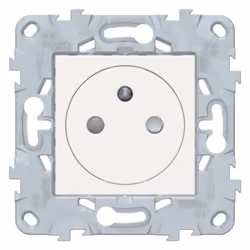 Prise simple 2P+T affleurante 16A connexion rapide blanc Unica La gamme d'appareillages Unica est une gamme de prises et inte ...