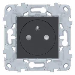 Prise simple 2P+T affleurante 16A connexion rapide anthracite Unica La gamme d'appareillages Unica est une gamme de prises et ...