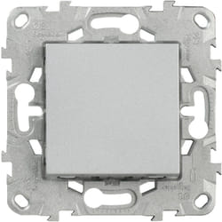 Schneider Electric - Bouton poussoir 10A connexion rapide - Aluminium - Unica - Schneider