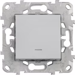 Bouton poussoir avec voyant LED 10A connexion rapide aluminium Unica La gamme d'appareillages Unica est une gamme de prises e ...