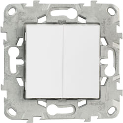 Schneider Electric - Double interrupteur va et vient 10A connexion rapide - Blanc - Unica - Schneider