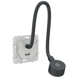 Odace - liseuse - avec prise usb-a - 2,1A - alu (S530002)