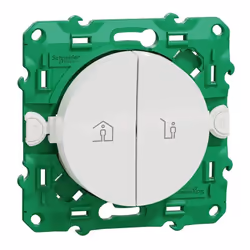 SCHNEIDER Odace Interrupteur sans fil et sans pile blanc - S520191La commande groupée de cette interrupteur Schneider Odace s ...