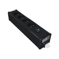 Schneider Electric - Bloc nourrice précâblée 4 prises 2P+T 16A + usb a+c 5V 2.4A anthracite Unica System+
