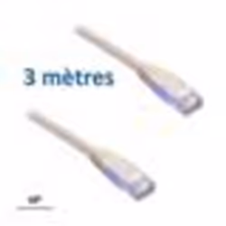 Câble RJ45 CONTINENTAL EDISON cat.6 blindé FTP 3 m