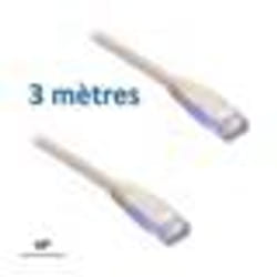 Câble RJ45 CONTINENTAL EDISON cat.6 blindé FTP 3 m